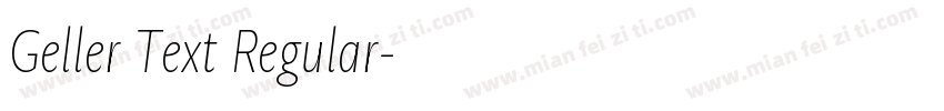 Geller Text Regular字体转换